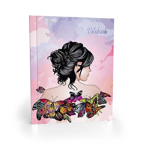 записная книжка А5 80л кл Девушка в бабочках 174323/КанцБ/20