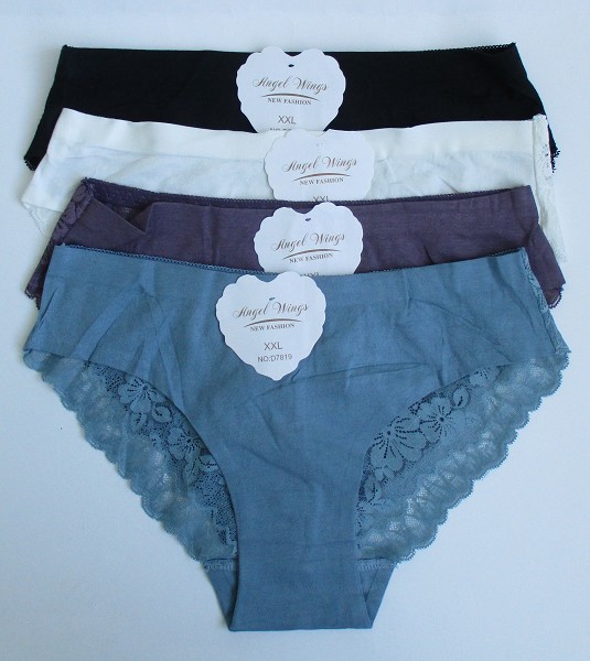 трусы жен. Angel Wings 7819 2XL (44-46) маломер. кружево микс (47%%хлопок6%спандекс47%PAYON)/Текс