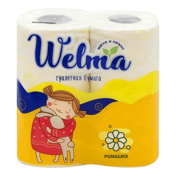 туал/бумага ВЕЛМА 2-х слойная 4шт Ромашка/ПЮ/12