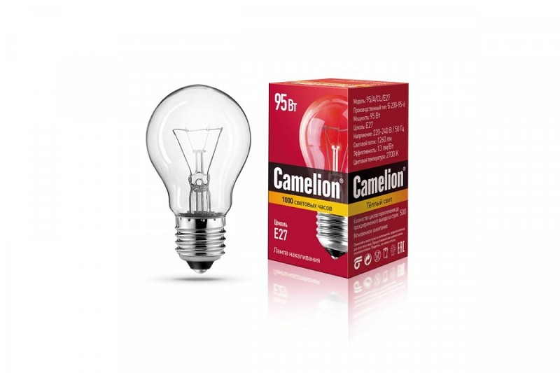 электр лампа 95Вт A55 Е27 Camelion в инд.упак./СБ/100