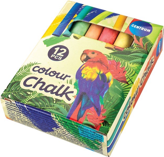 мел цветной 12шт Colour chalk (6 цветов)/Центрум/20