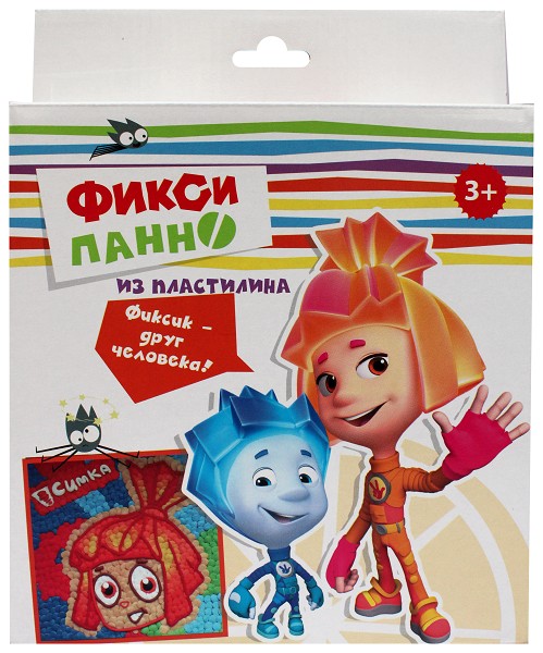 набор д/творчества Панно 18,5*22,5см Фиксики СИМКА из пластилина (картинка с изобр, пластилин (10 цветов), стека) /Центрум