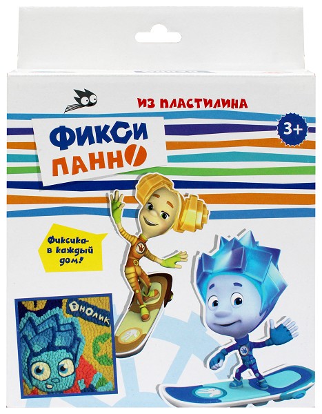 набор д/творчества Панно 18,5*22,5см Фиксики НОЛИК из пластилина (картинка с изобр, пластилин (10 цветов), стека) /Центрум