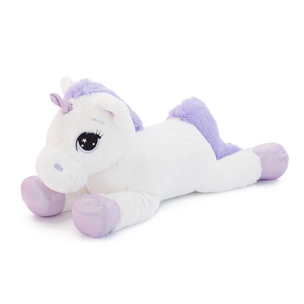 игрушка мяг 110см Единорожка Лежачая Белая,  Maxitoys/МакТ