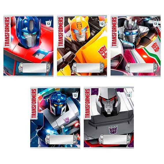 тетрадь 12л клетка А5 Transformers, офсет, уф-лак, в асс./КанцБ/120x20