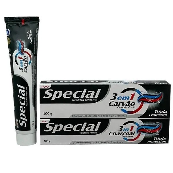 з/п Special Charcoal 3 в1 100мл д/чувствительных зубов, с углем (Индия)/Фестива/72