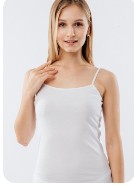 майка жен. Donella 2371 р.2XL(48-50) однотон.белый (95% хлопок, 5% эластан) 214180/Чер