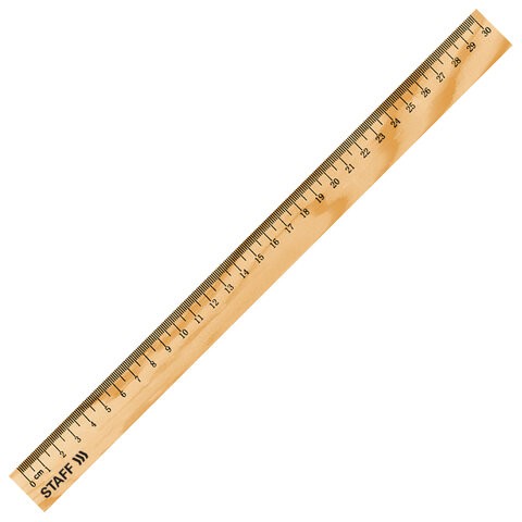 линейка 30см дерев. Staff/СМН/72