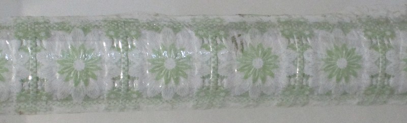 клеенка Лейс Easy Lace ажурная 22м*1,32м EL 027G (белый, зеленый)/ХозТовар