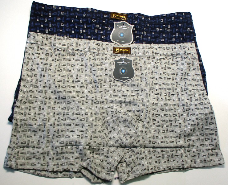 трусы муж. Fukai 7062 р.7XL (60) боксеры гигант микс(70%хлопок,22%бамбук,8%спандекс)/Текс/2