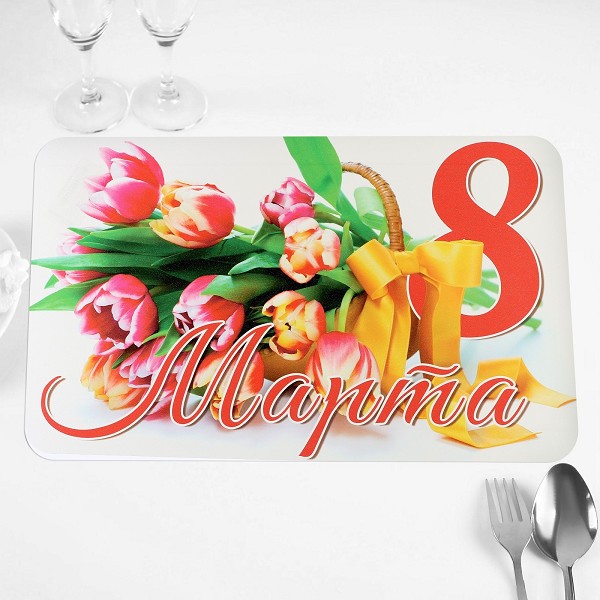 термосалфетка 25*40см 8 Марта! тюльпаны/С-Л/12