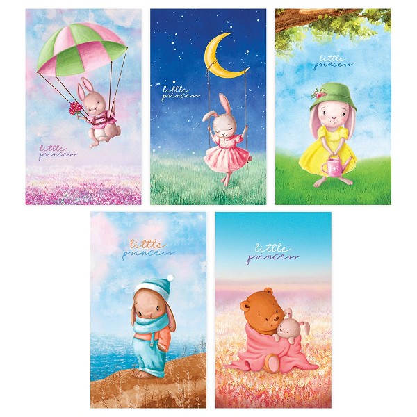 блокнот А7 48л на склейке Little Bunny BG в асс./Рел/40