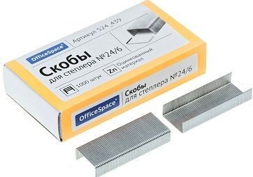 скоба №24/6 оцинкованн. 1000шт до 30л 171435/Рел/10