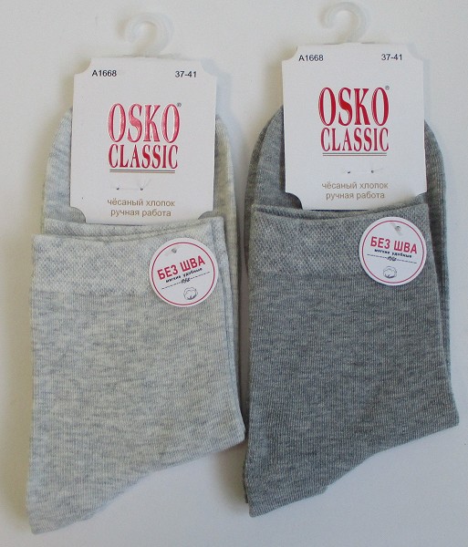 носки жен. OSKO Однотон р. 37-41серые микс (80% хлопок15% лайкра 5%п/а) лето/Текс/10