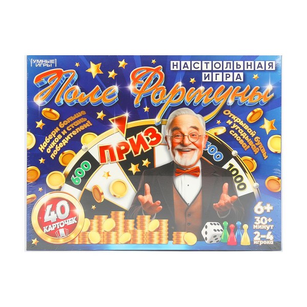 игра настольная-викторина Поле Фортуны 40карт./Смбт