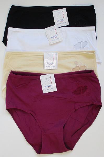 трусы жен. XueZhiBai 7809 р.5XL (50-52) сердце,вышивка,сетка (95% хлопок5%лайкра)/Текс