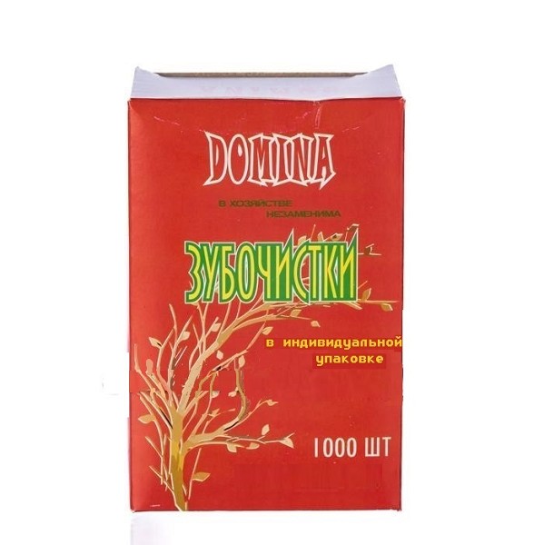 зубочистки Domina в индивид.упаковке 1000шт/TSB/50