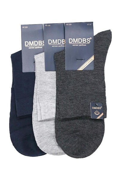 носки муж. DMDBS Однотон р.41-47 микс (хлопок 80% полиамид 15% лайкра 5%) лето/Текс/10