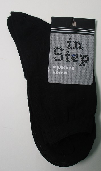 носки муж. Step р.27 (41-42) черные (хлопок 73% полиамид 27%) лето/Текс/10