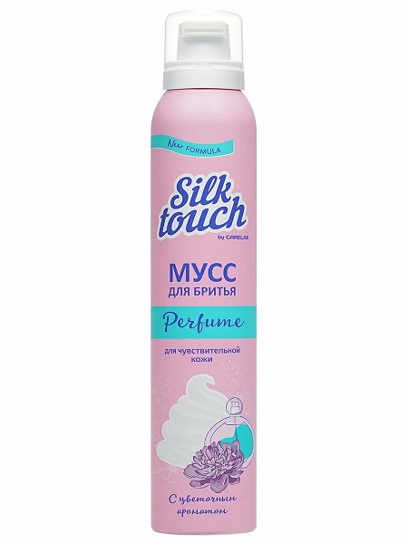 мусс д/бритья Carelax Silk Touch 200мл женский Perfume с цветочным ароматом/Дрог/24