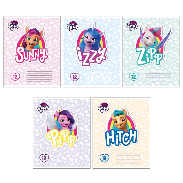 тетрадь 12л линия  А5 My Little Pony, офсет, обл.картон, в асс.166652/КанцБ/120x20