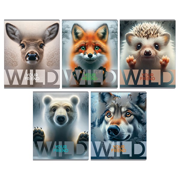 тетрадь 48л клетка А5 Wild, суперэконом, в асс.BG 368812/Рел/80