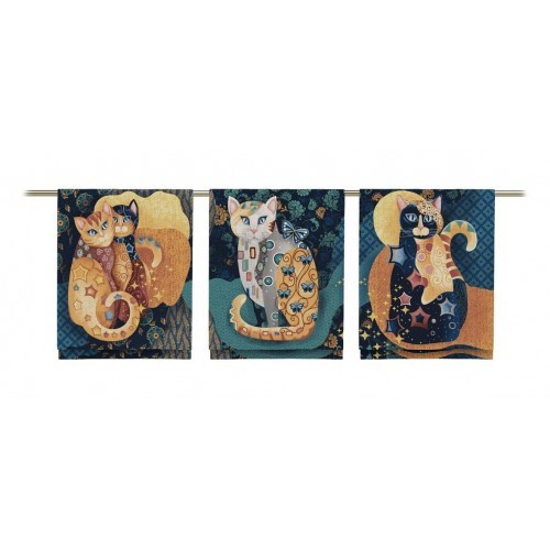 полотенце кух. 50*63 Рогожка Кошки 170 гр./м2 (100% хлопок) 21715/Текс
