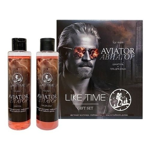 п.набор муж LIKE TIME Авиатор(ш-нь 250мл+гель д/душа 250мл)/БРК/10