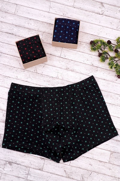 трусы муж. Menron 9253 р.3XL (52) боксеры, рис.микс (80%хлопок15%бамбук5%спанд)/Текс