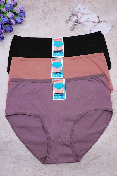 трусы жен. Donara/Lxdy 9007-1 Однотон. р.10XL микс (95%хлопок5%спанд)/Текс/12