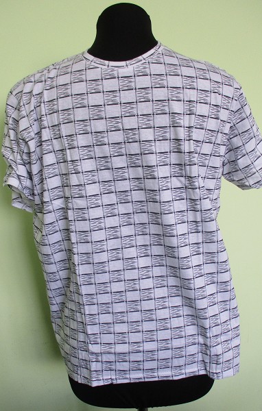 футболка муж. Rich-X Клетка р.2XL(54-56) белый (100%хлопок) /Текс