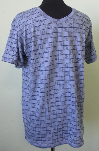 футболка муж. Rich-X Клетка р.2XL(54-56) св.серый (100%хлопок) /Текс