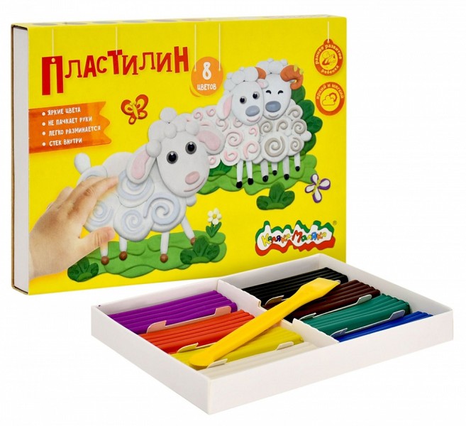 пластилин  8цв. Каляка-Маляка 120г стек БАРАШЕК 049110/ФРМ/23