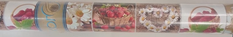 клеенка столовая 20м*1,35м на нетканной основе, с увелич. наложением "Мажор"(ягоды,ромашки)/Тверь