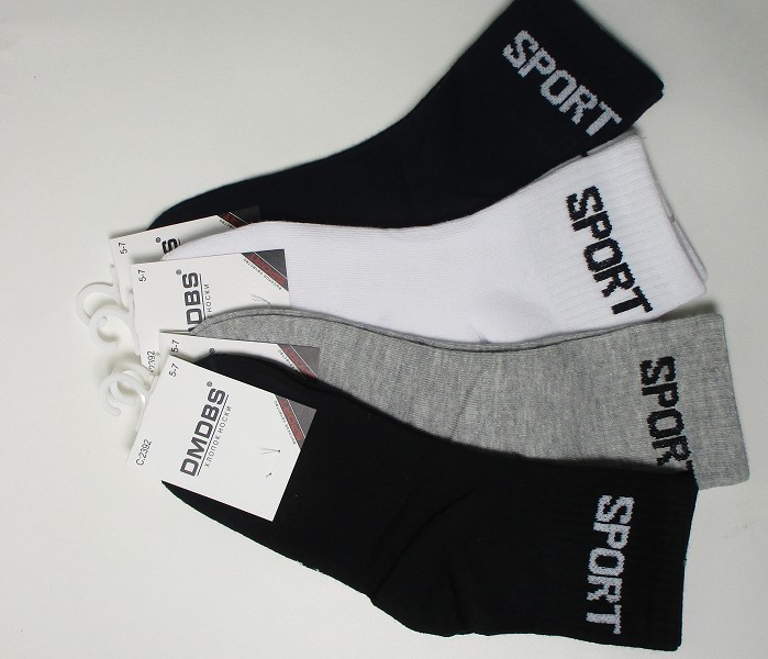 носки дет. DMDBS Sport р.16-18(24-29/5-7лет) сер,бел,черн (80%хлопок 15%па 5%спанд) лето/Текс/10
