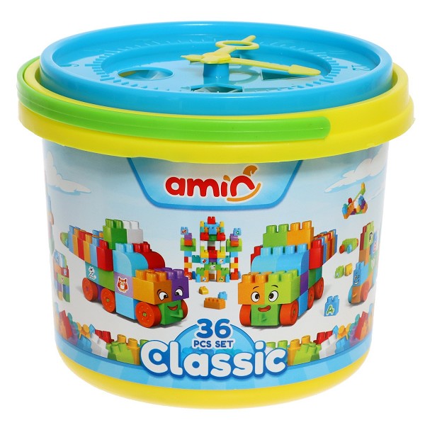 конструктор Classic циферблат, сортер в ведре 36дет./С-Л