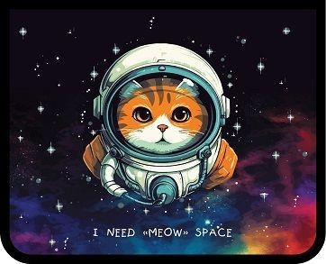 папка д/тетрадей А4 1отд. Meow Space, картон/пластик, на молнии 24*19см ArtSpace/СМН