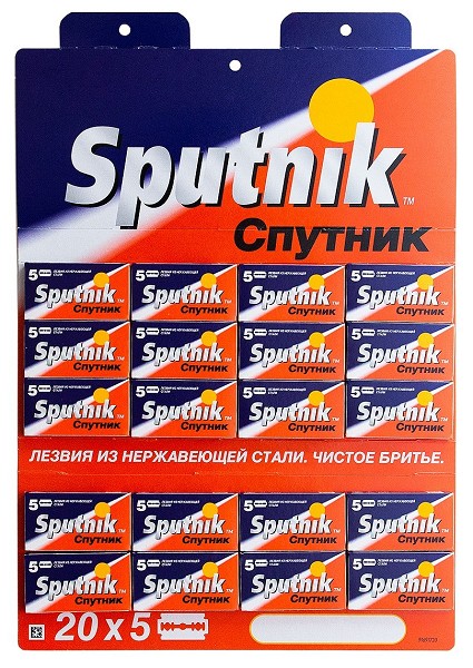 лезвия д/бритья Спутник на диспл.карте 5шт/Gil/2160x20