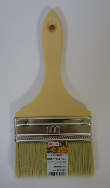 кисть плоская 100мм из св.щ. Воскресенье/ПН/60x12