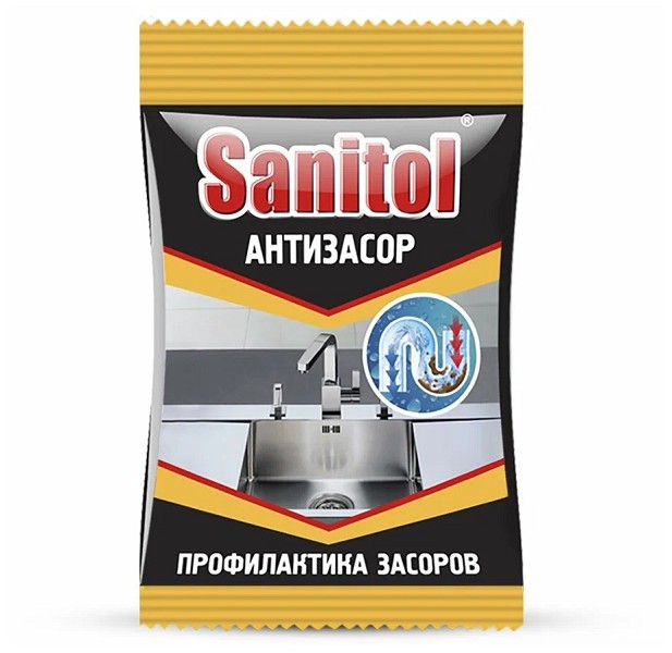 ч/с д/труб Санитол  90г д/чистки труб Антизасор/ХБК/24