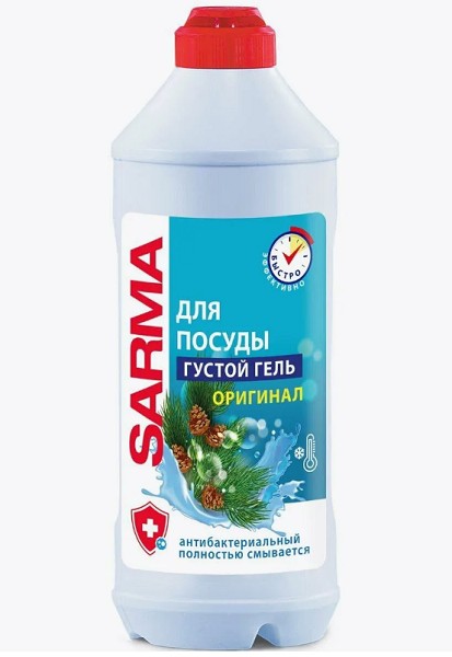 ср-во-д/посуды Сарма 500мл Антибак оригинал гель/НК/20