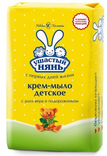 мыло туал. Ушастый нянь дет.90гр с алоэ-вера и подорожником/НК/72x6