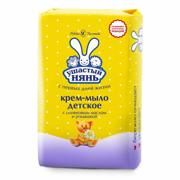 мыло туал. Ушастый нянь дет.90гр с олив.маслом и экстр. ромашки /НК/72x6