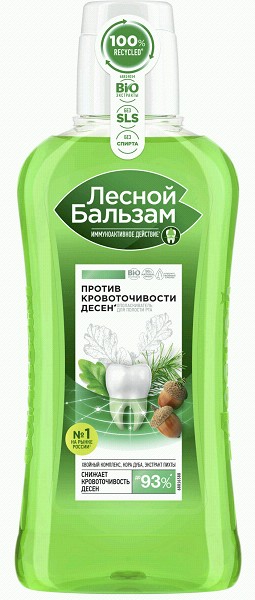 ополаскиватель д/десен Лесной бальзам 250мл Дуб, пихта/УС/12x6