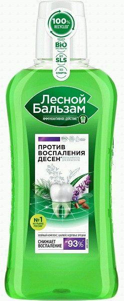 ополаскиватель д/десен Лесной бальзам 250мл Кедр. орешки, шалфей/УС/12x6
