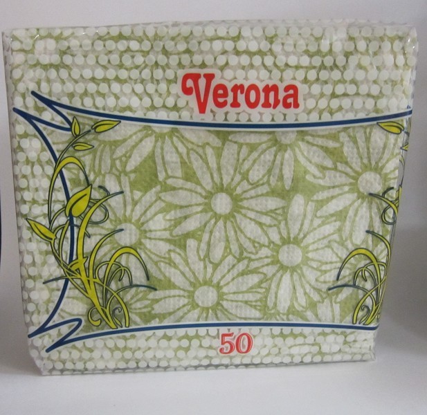 салфетки Лепота(Верона) 50л п/п 1-сл 24*24 ромашка/ЛПТ/60