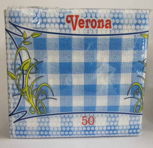 салфетки Лепота(Верона) 50л п/п 1-сл 24*24 клетка/ЛПТ/60