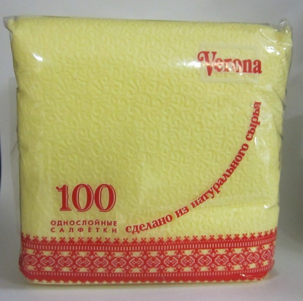 салфетки Лепота(Верона) 100л п/п 1-сл 24*24 ассорти-цветные/ЛПТ/48