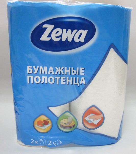 полотенце бум. ЗЕВА 2сл 2 рулона/ZEWA/12