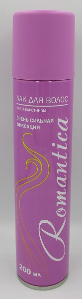 лак д/волос Романтика 200мл оч/с/ф с В-каротином (розовый)/Сибиар/24